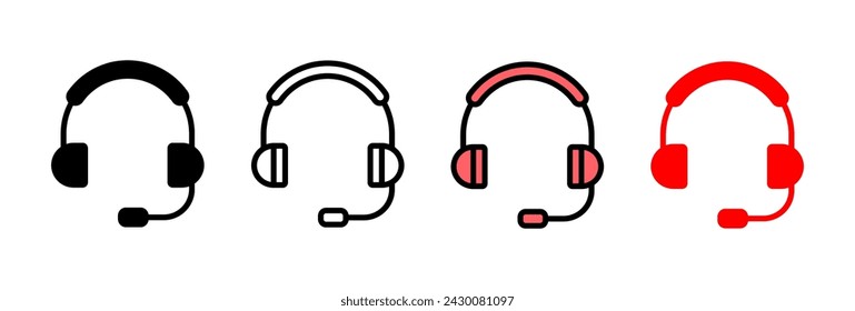 Headphone icon vector illustration. Headphone sign and symbol