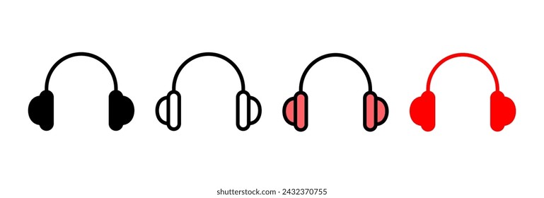 Headphone icon vector illustration. Headphone sign and symbol