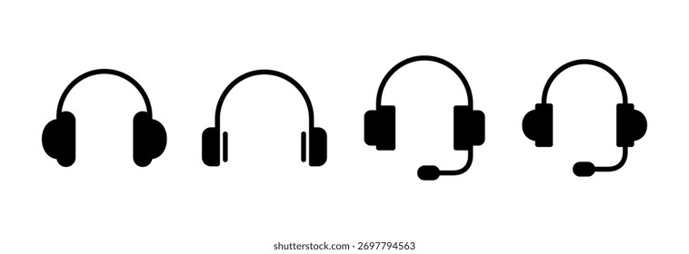Headphone icon vector illustration. Headphone sign and symbol