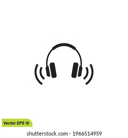 icono de auriculares icono ilustración vectorial elemento de diseño simple