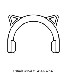 Diseño de símbolo de Ilustración vectorial de ícono de auriculares