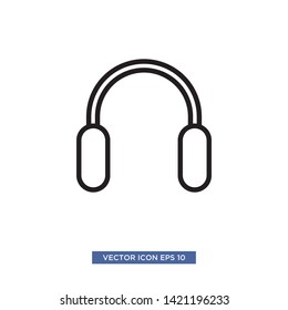 headphone icon vector illustration template