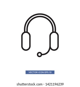 headphone icon vector illustration template