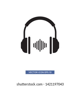 headphone icon vector illustration template