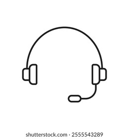Headphone icon vector isolated on white background.