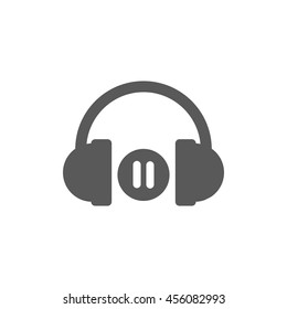 headphone icon vector isolated on white background. earphones music symbol for your design, logo, application, UI.