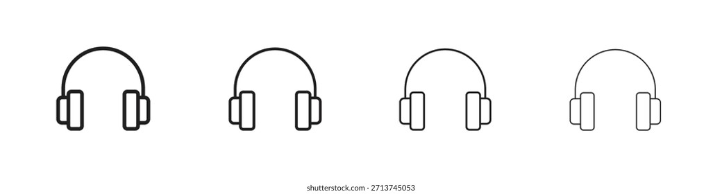 Headphone icon. Vector isolated pictograms.