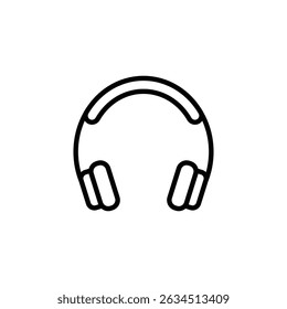 headphone icon vector. in line style design on white background. vector illustration