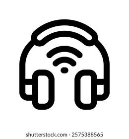 headphone icon. vector line icon for your website, mobile, presentation, and logo design.