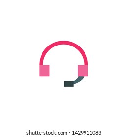 Headphone Icon Vector Logo Template