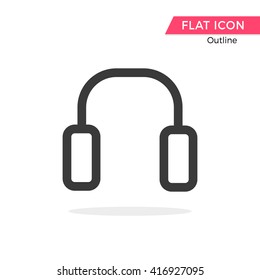 Headphone icon Vector Object Picture Image Graphic Glyph Outline Icon