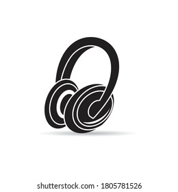 headphone icon vector on white background
