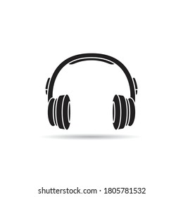 headphone icon vector on white background