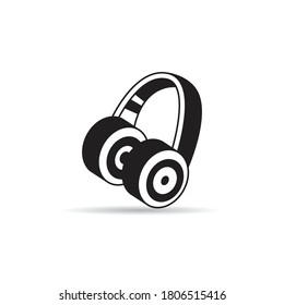 headphone icon vector on white background