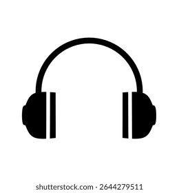 headphone icon vector on white background. music icon