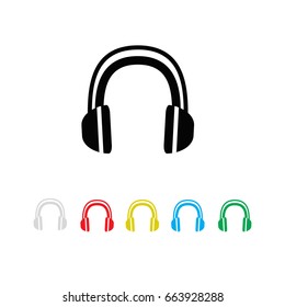 headphone icon vector on white background