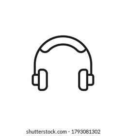 Headphone icon. Vector outline icon