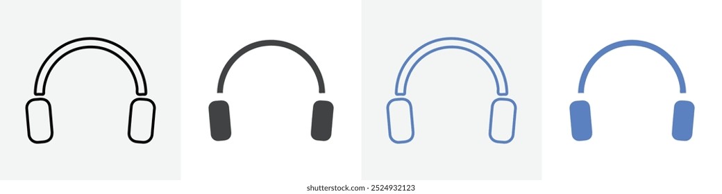 ícone de fone de ouvido vetor definir uso para web