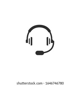 símbolo del vector de los auriculares aislado para diseño gráfico y web. plantilla de símbolo de auriculares color editable en fondo blanco.