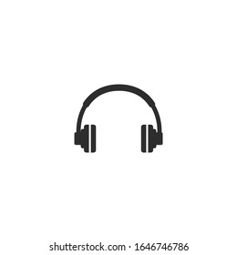símbolo del vector de los auriculares aislado para diseño gráfico y web. plantilla de símbolo de auriculares color editable en fondo blanco.