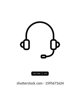 Headphone Icon Vector - Sign or Symbol