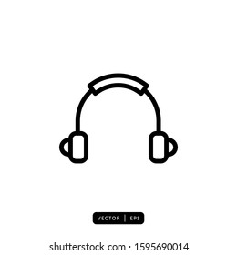 Headphone Icon Vector - Sign or Symbol