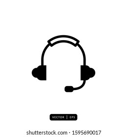 Headphone Icon Vector - Sign or Symbol