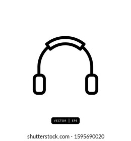 Headphone Icon Vector - Sign or Symbol