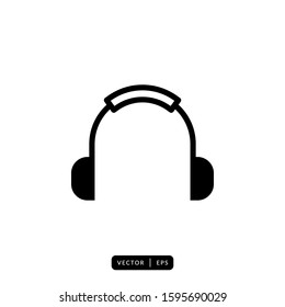 Headphone Icon Vector - Sign or Symbol