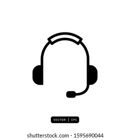 Headphone Icon Vector - Sign or Symbol