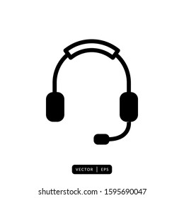 Headphone Icon Vector - Sign or Symbol