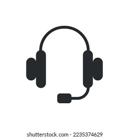 icono de auriculares, vector de auriculares, ilustración simple