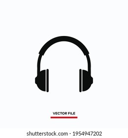 Vector de iconos de auriculares. Firma de altavoz simple