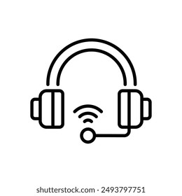 Headphone icon vector stock illustration