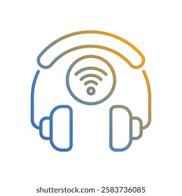 Headphone icon vector stock illustration