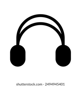 Ilustración de diseño de símbolo de Vector de auriculares