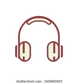 headphone icon vector, symbol illustration.
