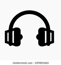 Headphone icon vector symbol isolated minimal single flat linear icon for application and info-graphic. Commercial line vector icon for websites and mobile minimalistic flat design.