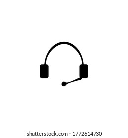 Headphone icon vector. Symbol for web site. Sign of the call center.