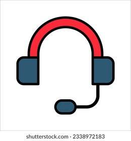 Headphone icon vector. symbol for web site Computer and mobile, vector illustration on white background