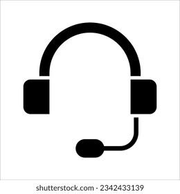 Vector de iconos de auriculares. símbolo del sitio web Equipo y móvil, ilustración vectorial en fondo blanco