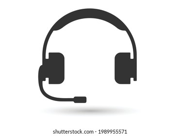Vector de iconos de auriculares. símbolo para el sitio web Equipo y vector móvil.