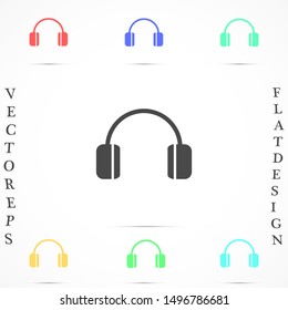 headphone icon, headphone icon vector, in trendy flat style isolated on white background. headphone icon image, headphone icon illustration headphones vector 10 eps