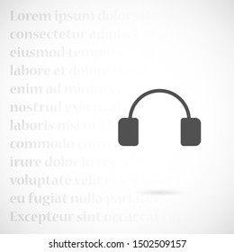headphone icon, headphone icon vector, in trendy flat style isolated on white background. headphone icon image, headphone icon illustration headphones vector 10 eps
