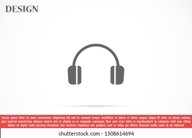 headphone icon, headphone icon vector, in trendy flat style isolated on white background. headphone icon image, headphone icon illustration headphones vector 10 eps