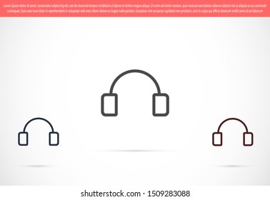 headphone icon, headphone icon vector, in trendy flat style isolated on white background. headphone icon image, headphone icon illustration headphones vector 10 eps