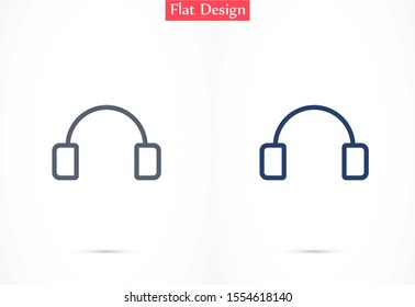 headphone icon, headphone icon vector, in trendy flat style isolated on white background. headphone icon image, headphone icon illustration headphones vector 10 eps