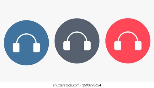 headphone icon, headphone icon vector, in trendy flat style isolated on white background. headphone icon image, headphone icon illustration headphones vector 10 eps