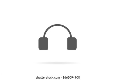 headphone icon, headphone icon vector, in trendy flat style isolated on white background. headphone icon image, headphone icon illustration headphones vector 10 eps