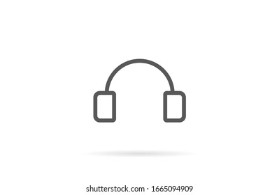 headphone icon, headphone icon vector, in trendy flat style isolated on white background. headphone icon image, headphone icon illustration headphones vector 10 eps